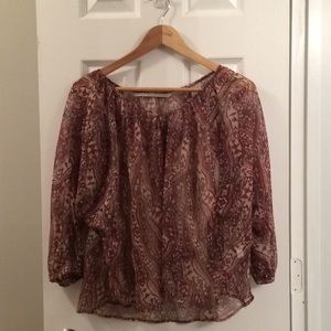 Blouse with camisole insert